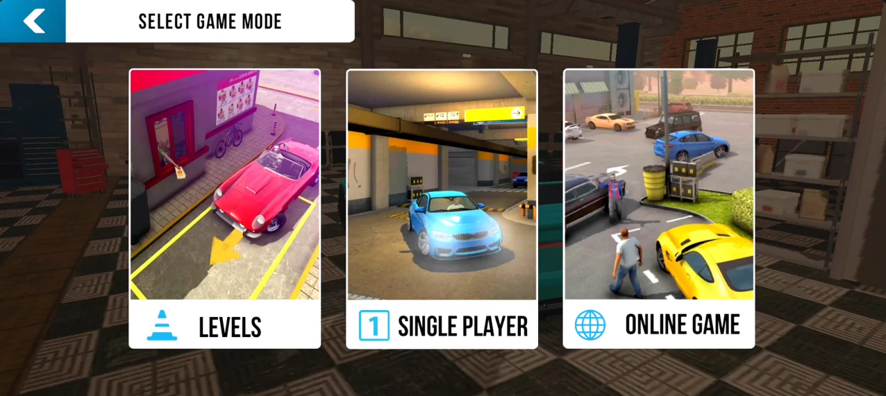 many different mode in Car parking multiplayer mod apk